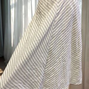 Cottagecore Linen Cotton Quiet Luxury Feminine Twee Coquette NWT Midi Skirt